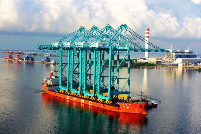PTP boosts Terminal performance with arrival of 4 quay cranes, Tanjung pelepas PTP Boosts Terminal Performance with Arrival of 4 Quay Cranes,