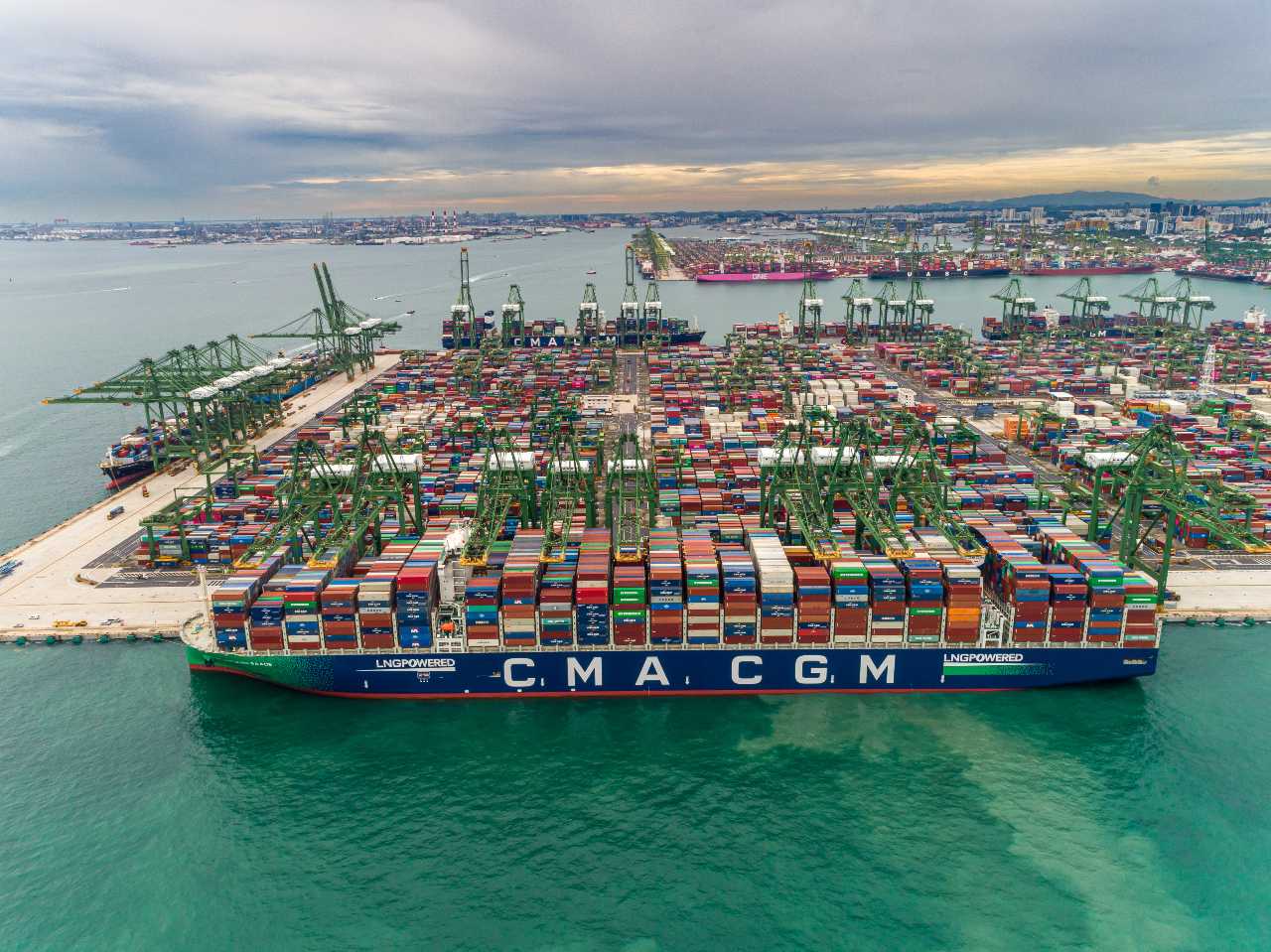 Maiden call by CMA CGM JACQUES SAADE in Singapore